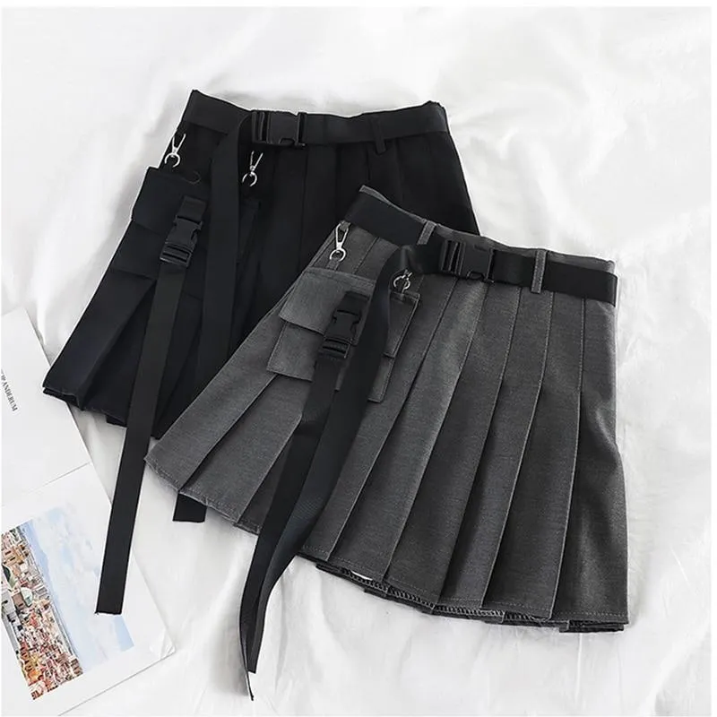 Half-length Pleated Skirt Short Skirt High Waist Women Skirts