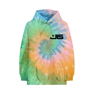 Heart Beats Rainbow Tie Dye Hoodie