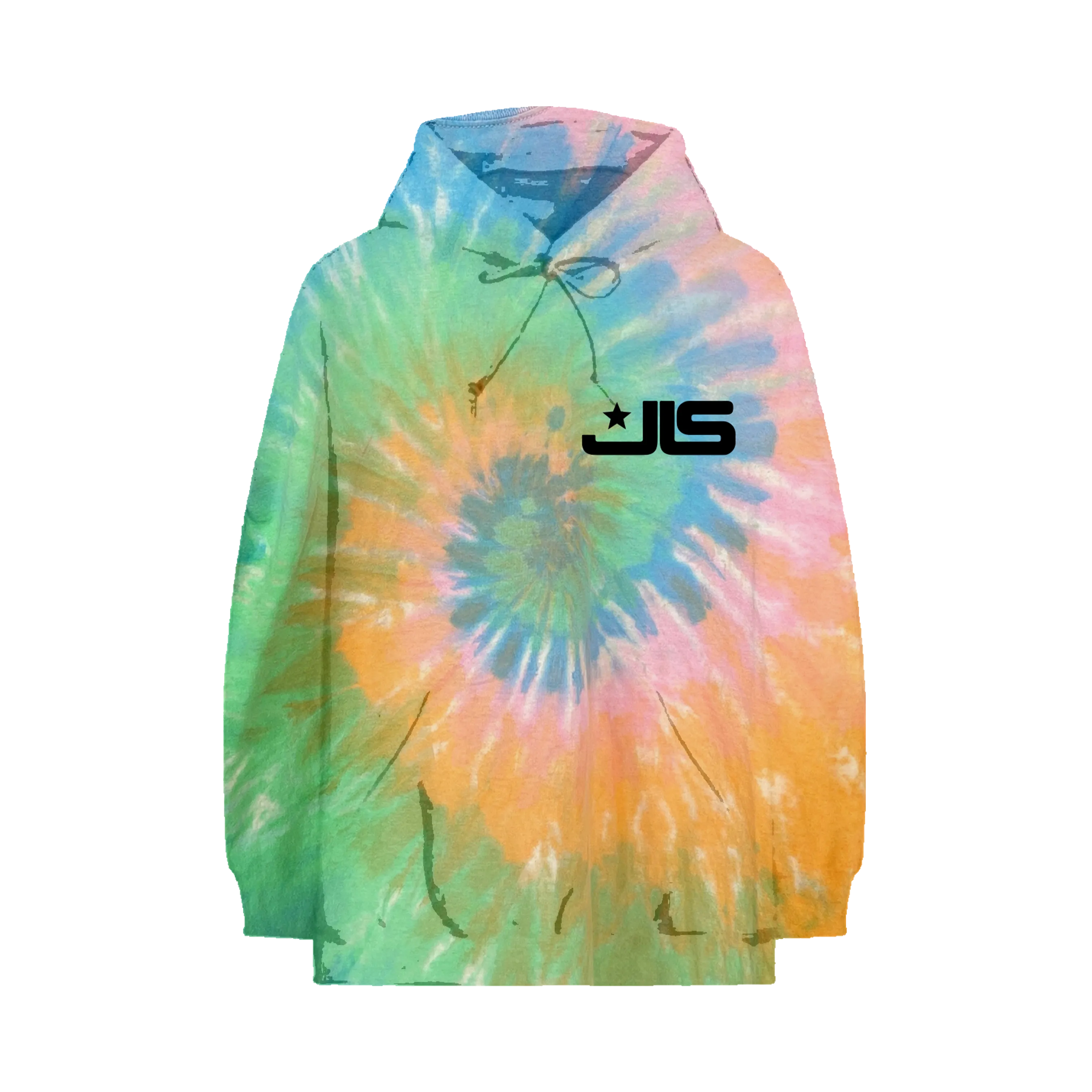 Heart Beats Rainbow Tie Dye Hoodie