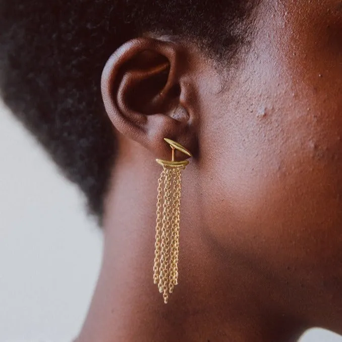 Honi Fringe Jacket Earrings