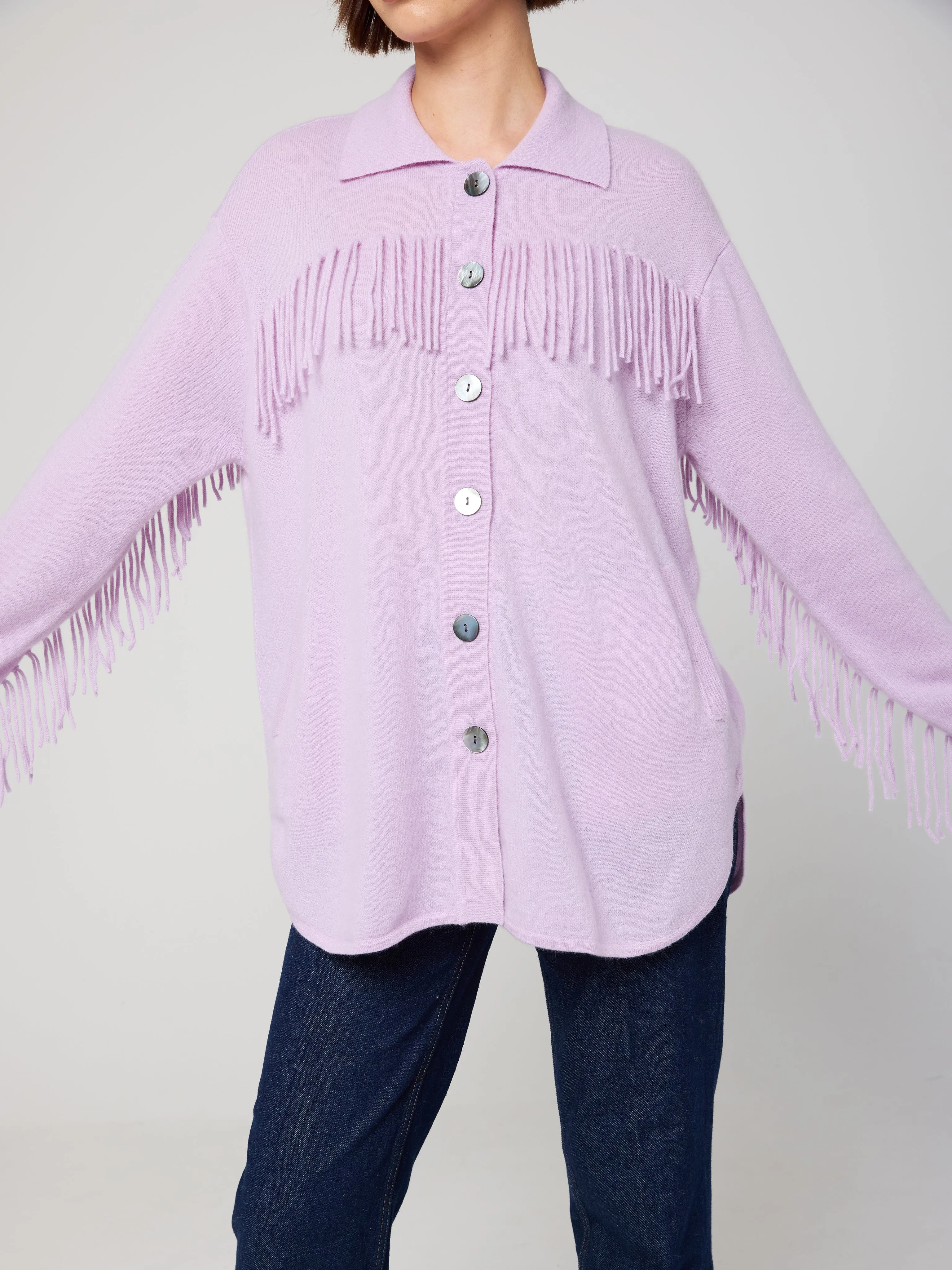 Imogen Fringe Cashmere Jacket