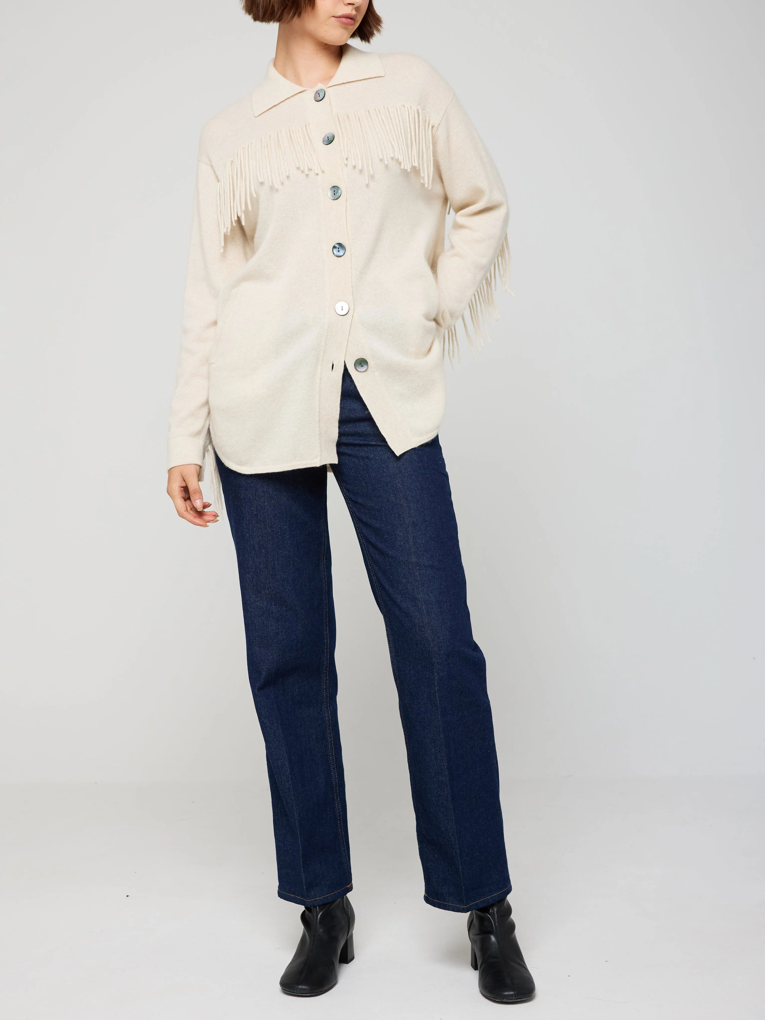 Imogen Fringe Cashmere Jacket