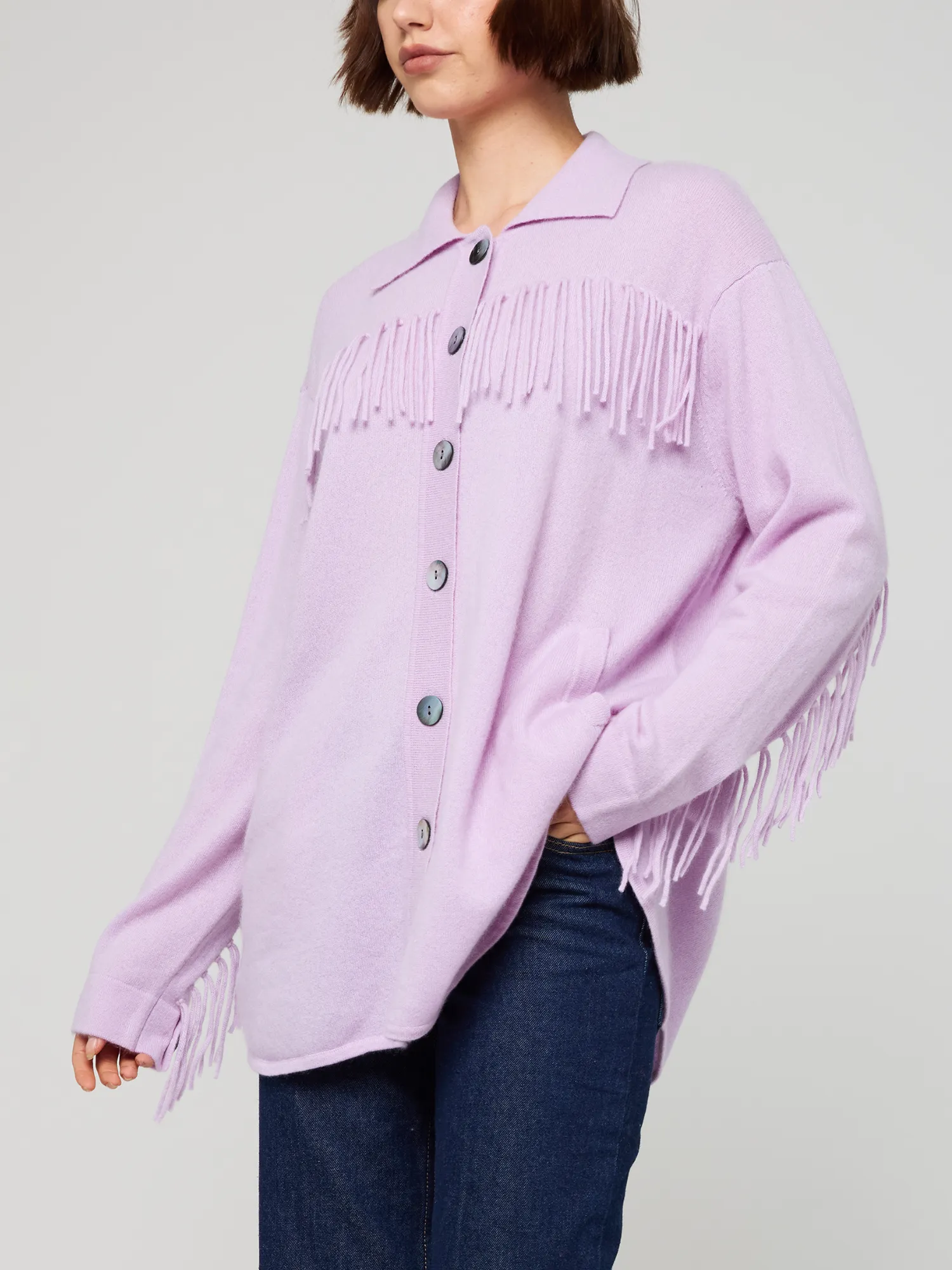 Imogen Fringe Cashmere Jacket