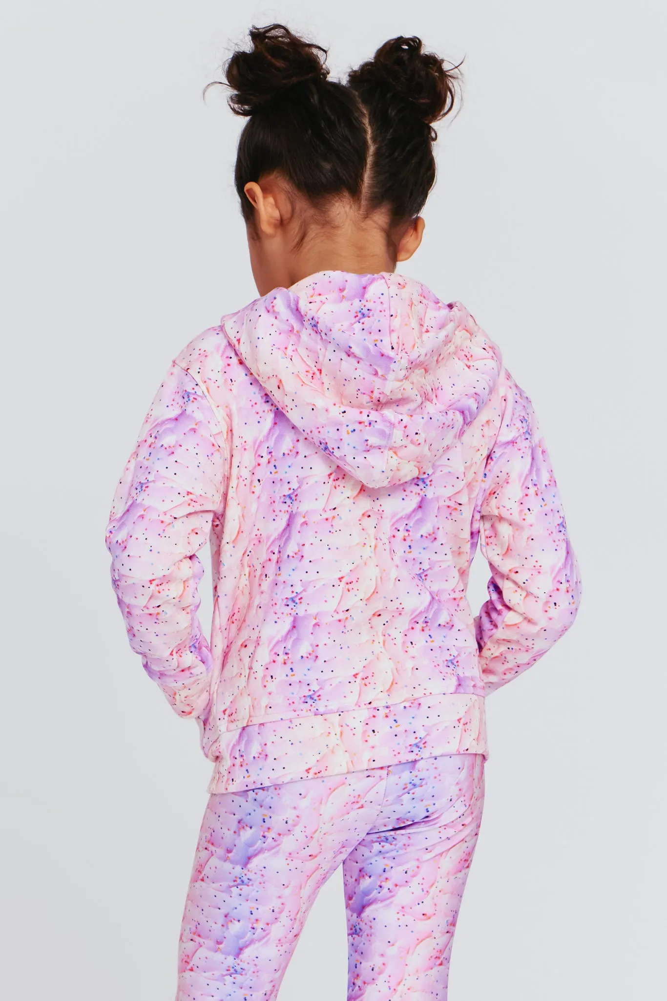 Kids Oversized Zip Hoodie in Tie Dye Frosting