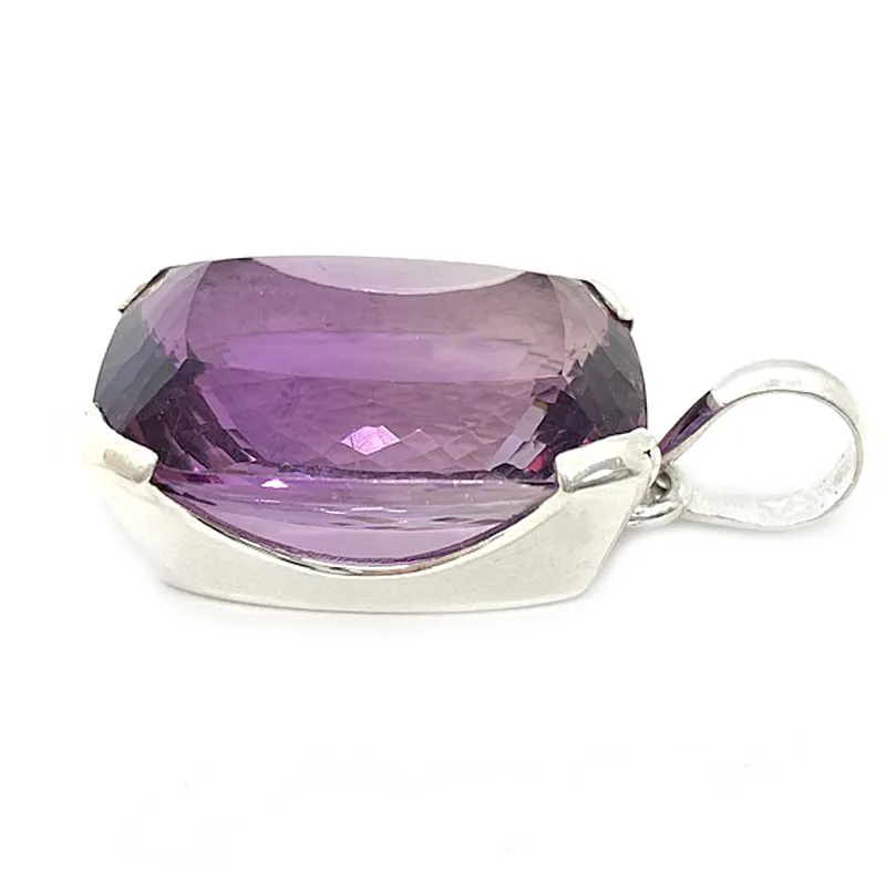 Lopaz Amethyst Rectangle Statement Pendant