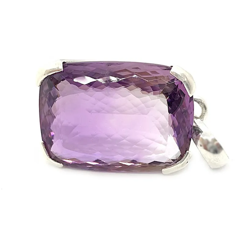 Lopaz Amethyst Rectangle Statement Pendant