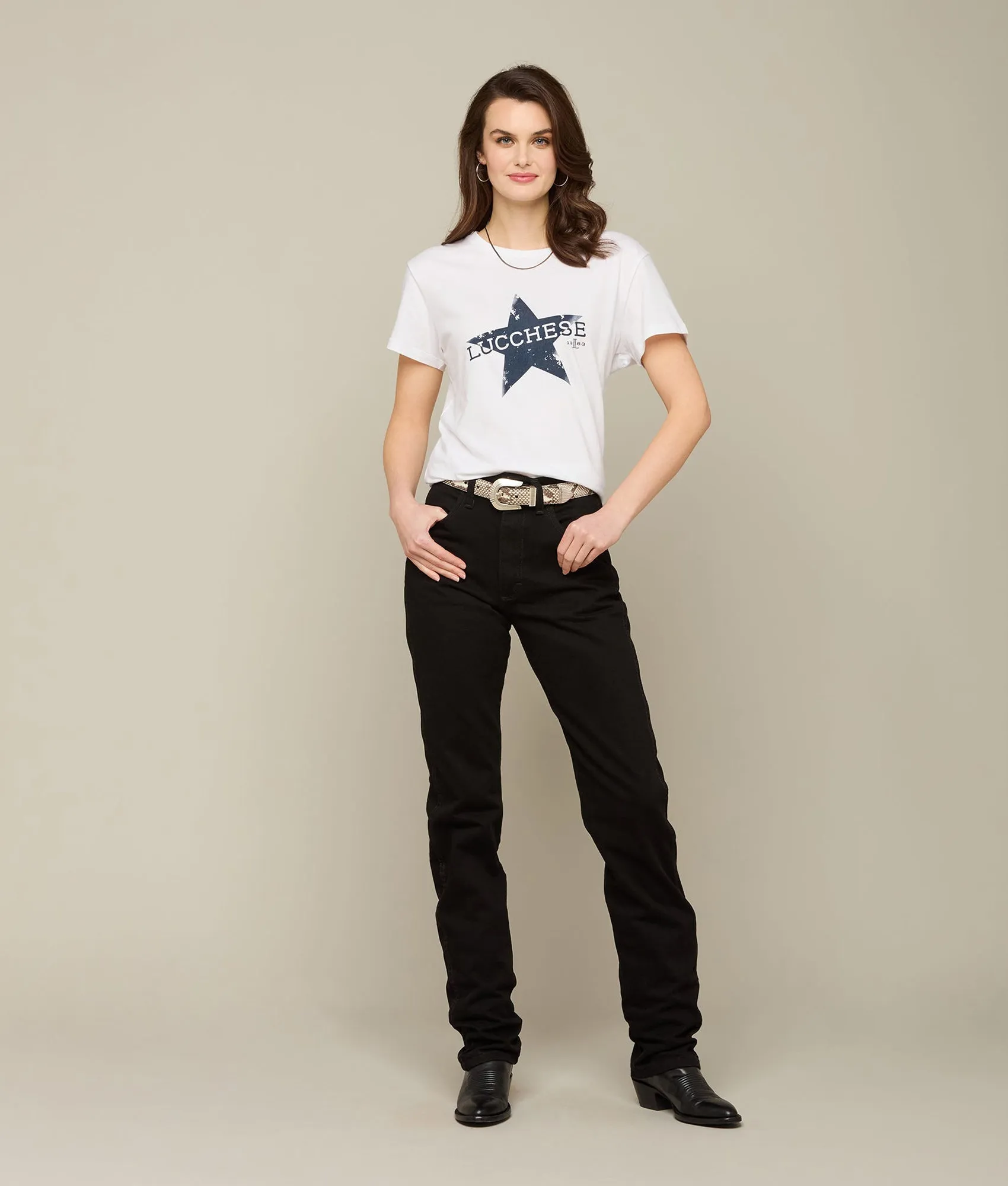 Lucchese Star Tee :: White