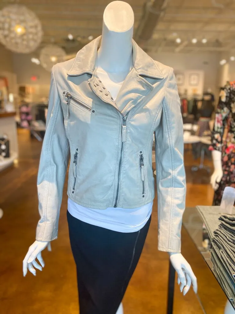 Mauritius Seera Gray Leather Jacket