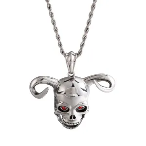 Men's Bold Rock Hip Hop Pendant with Ghost Head Design