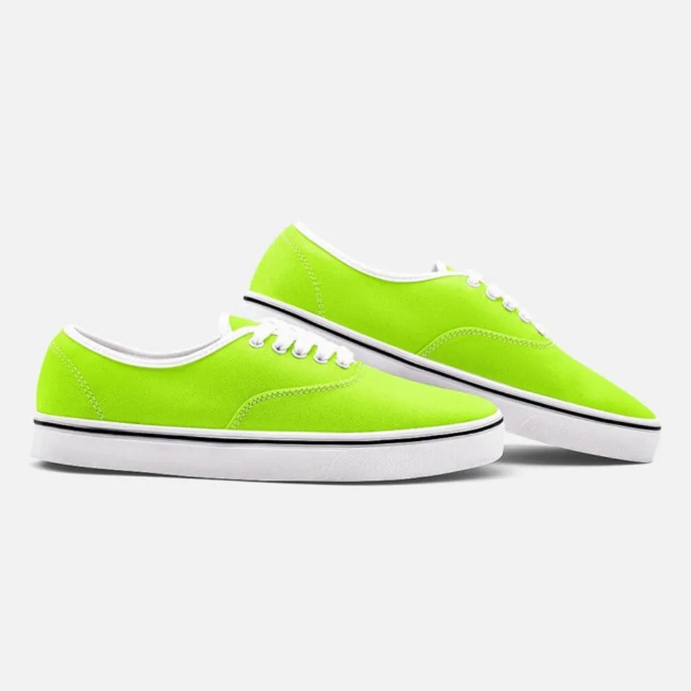 Neon Green Unisex Canvas Sneakers