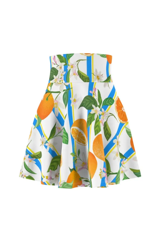 Orange Blossoms Women's Skater Skirt