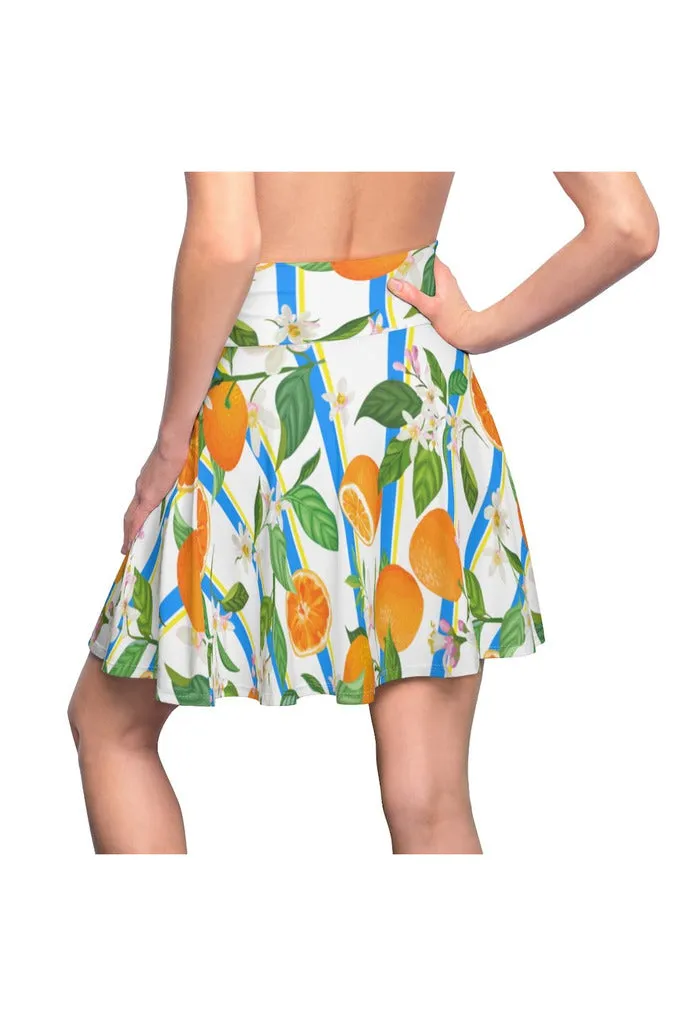 Orange Blossoms Women's Skater Skirt