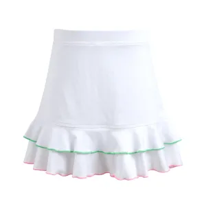 Oxford Tea White Ruffle Skirt