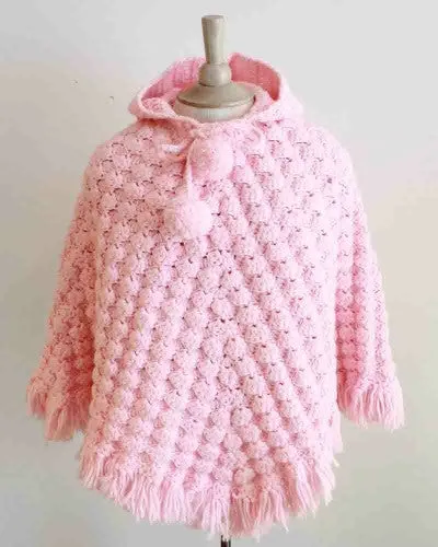 Puff Shell Poncho Crochet Pattern