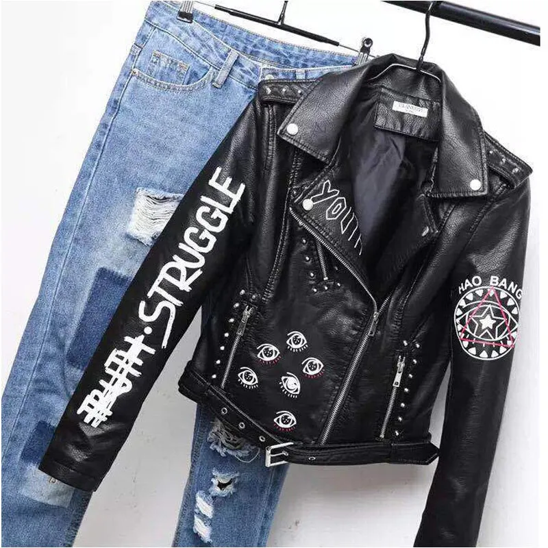 Punk Rock Struggle Studded Leather Jacket