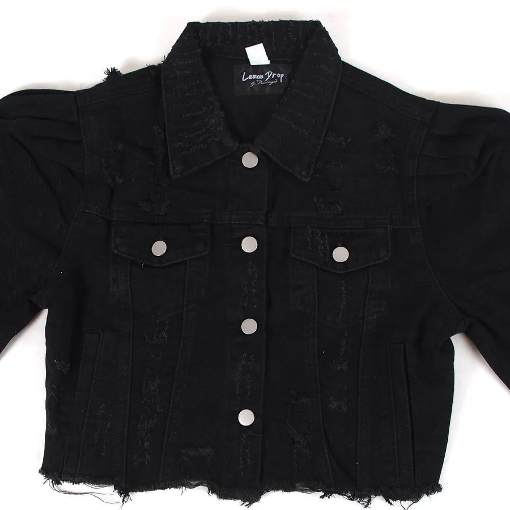 Riley Puff Sleeve Denim Jacket