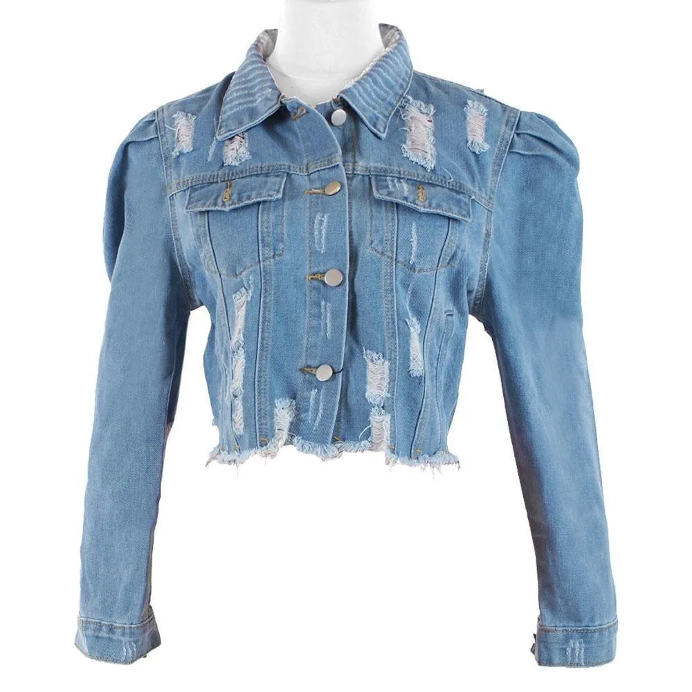 Riley Puff Sleeve Denim Jacket