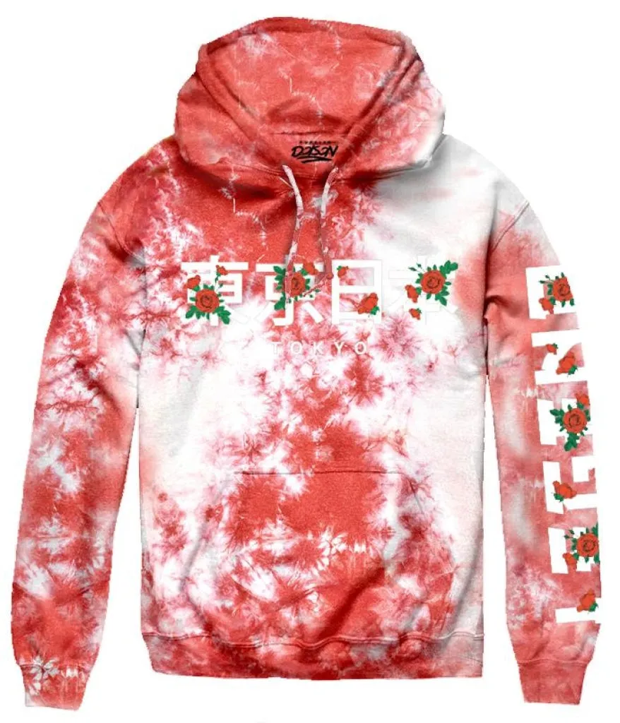 ROSE KANJI TIE DYE HOODIE