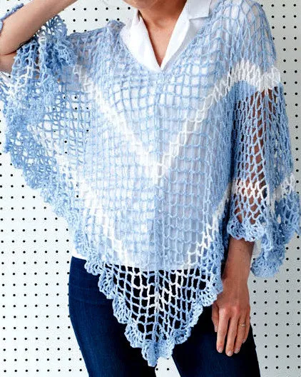 Sea Breeze Poncho Crochet Pattern