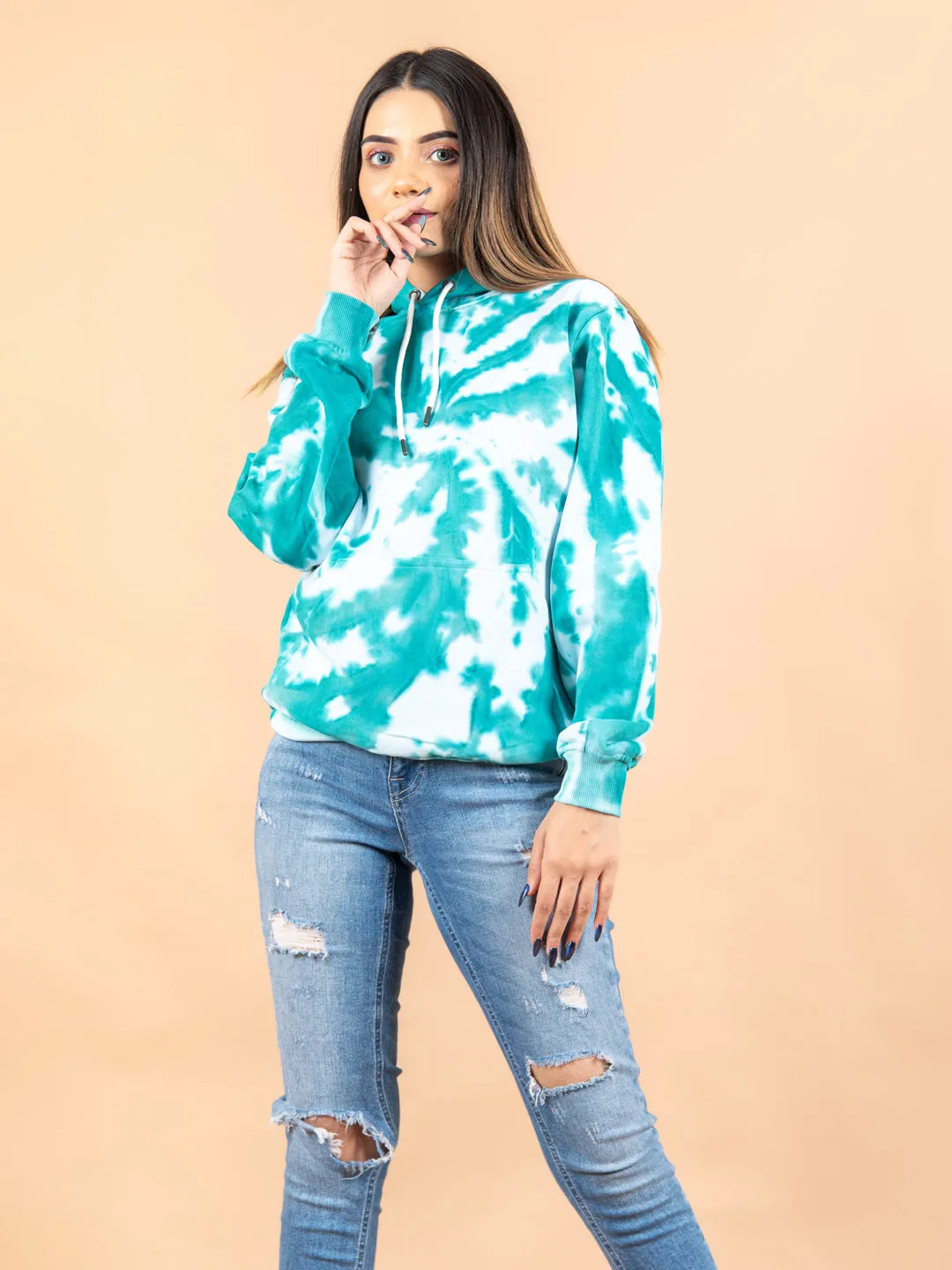 Sea Green Tie and Dye Hoddies