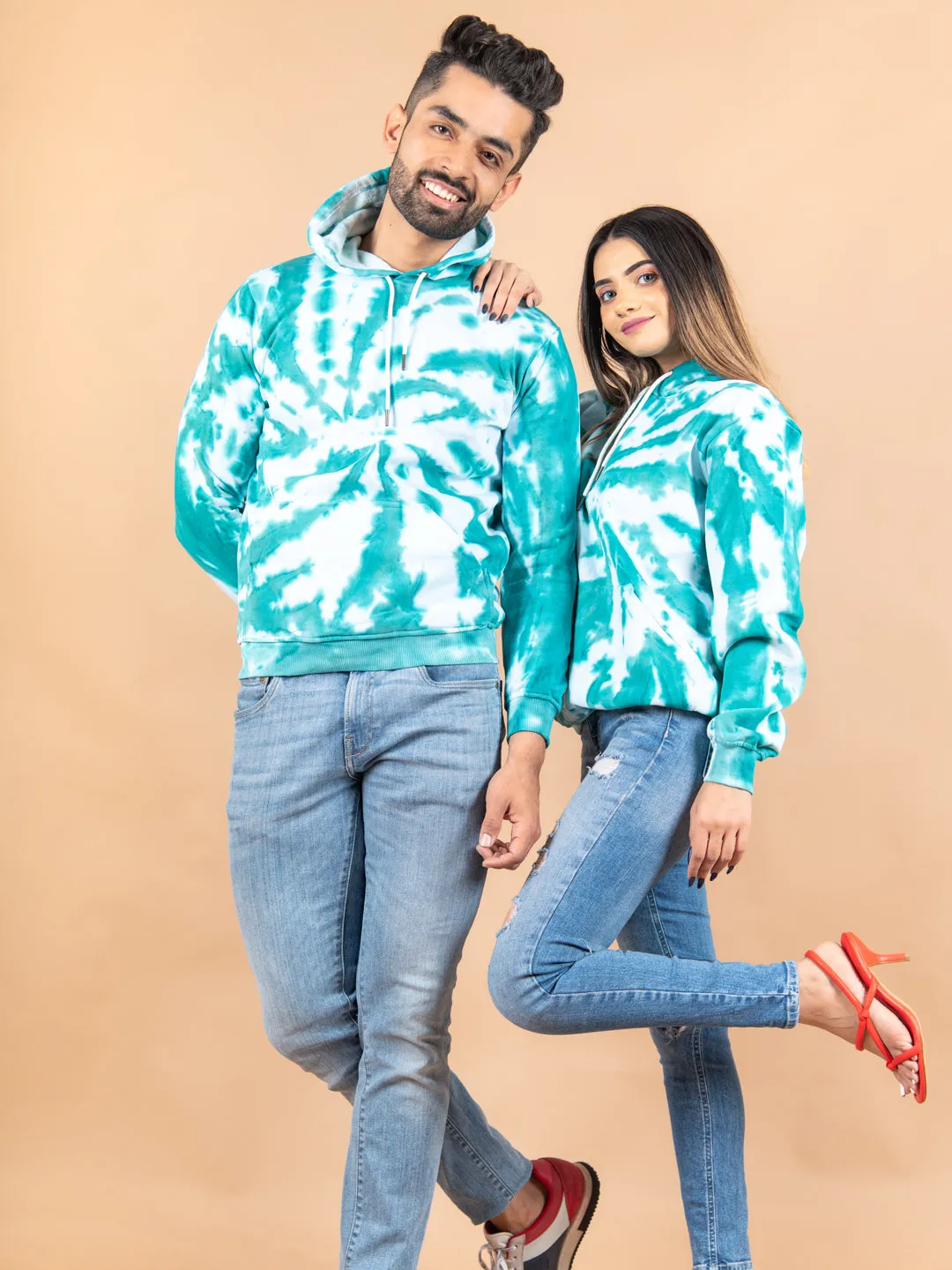 Sea Green Tie and Dye Hoddies