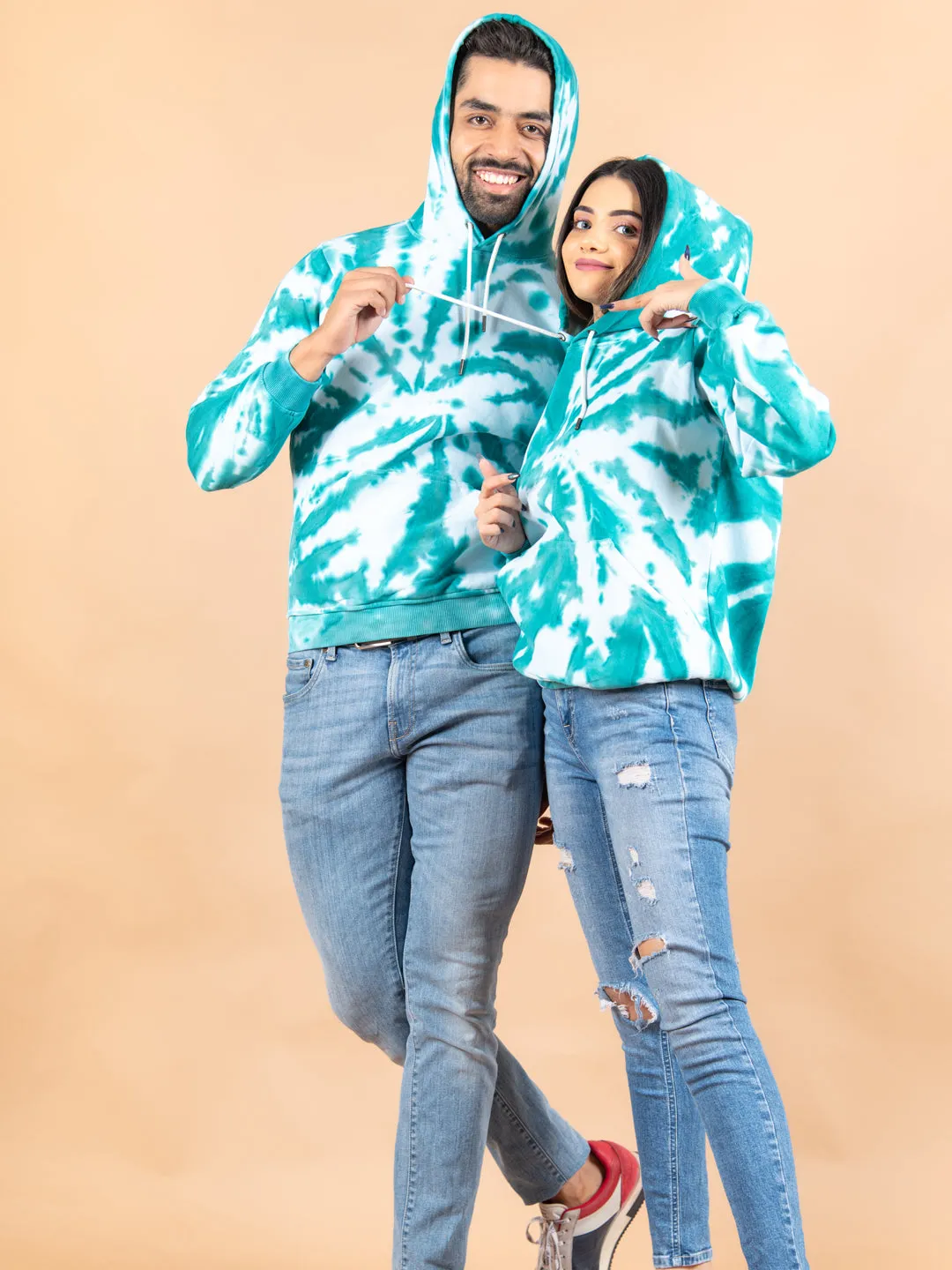 Sea Green Tie and Dye Hoddies