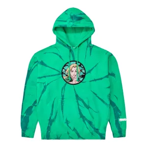 SHIPPUDEN TSUNADE CHENILLE HOODIE (SEAFOAM TIE DYE)