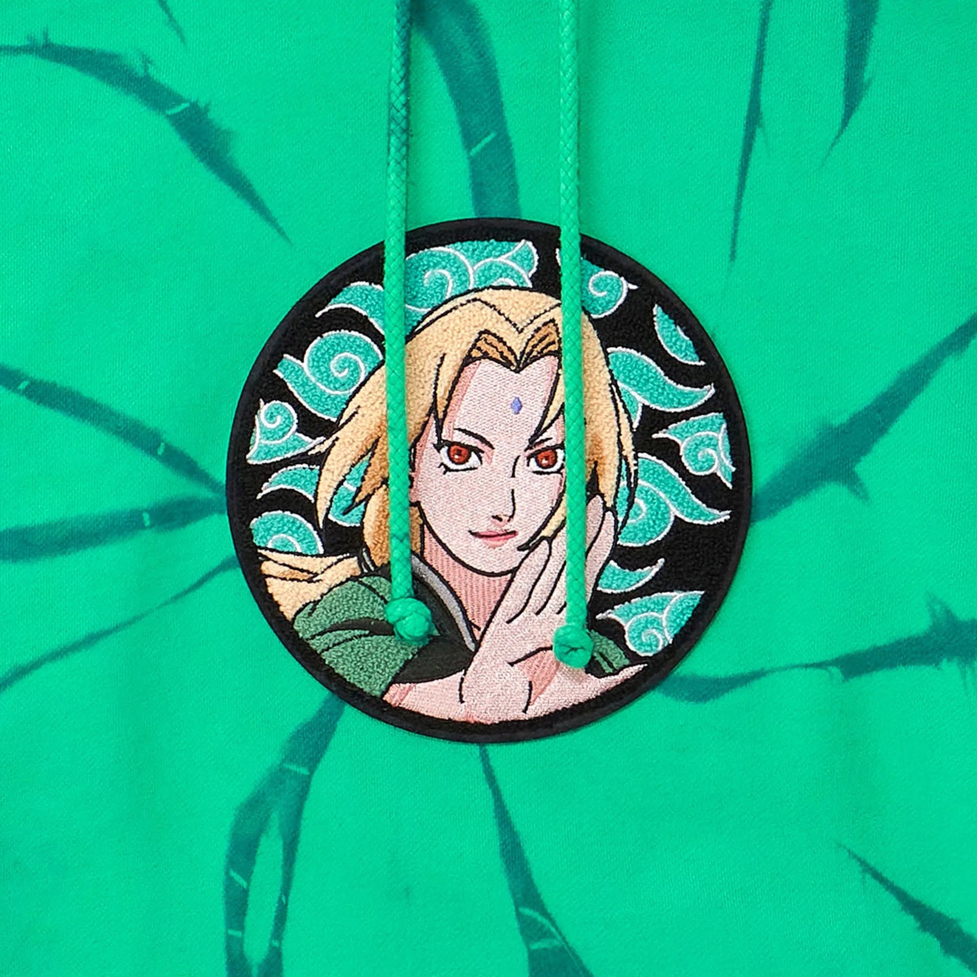 SHIPPUDEN TSUNADE CHENILLE HOODIE (SEAFOAM TIE DYE)