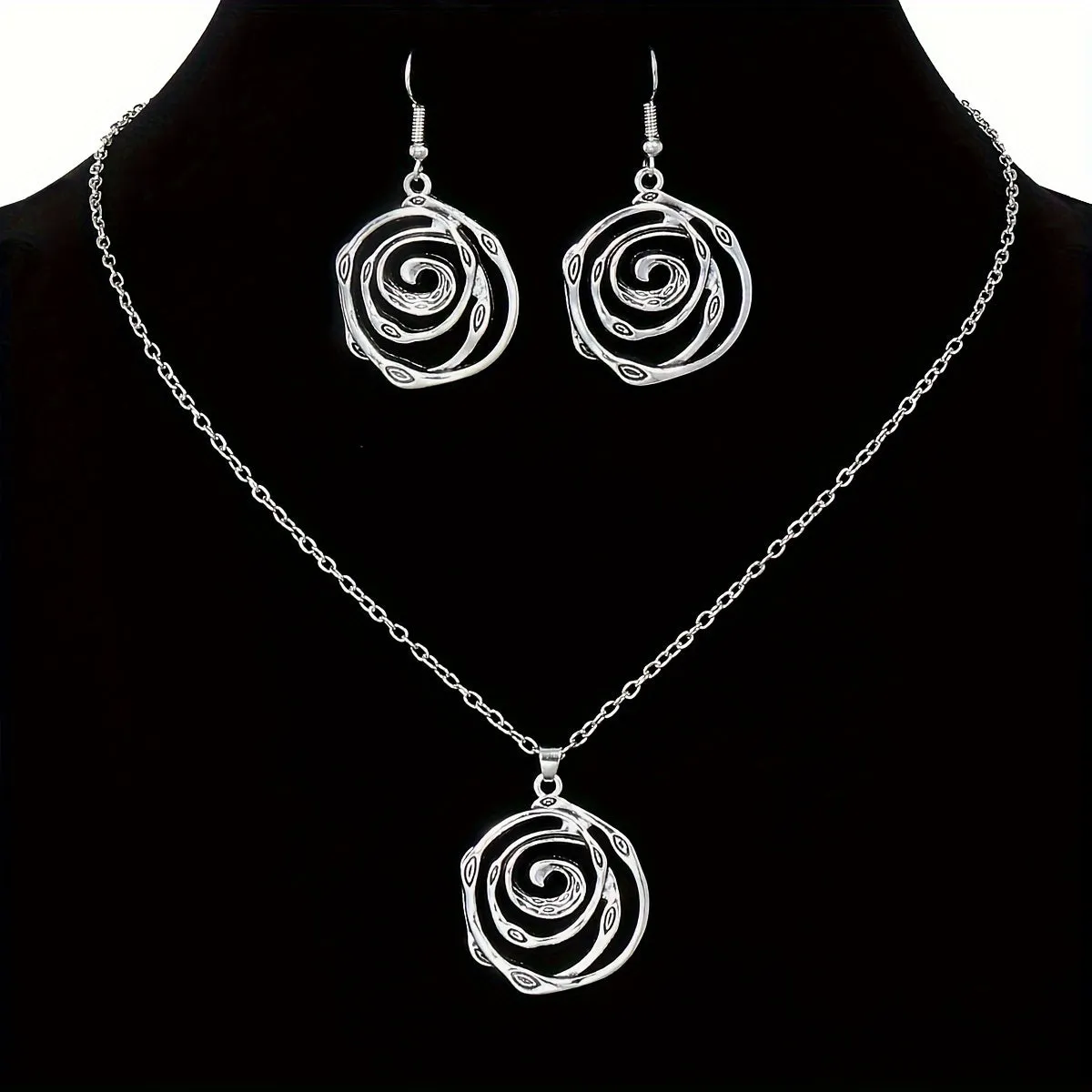 Spiral Vintage Jewelry Set for Everyday and Parties