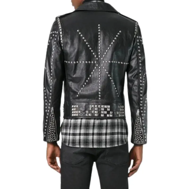 Studded Motorcycle Leather Jacket