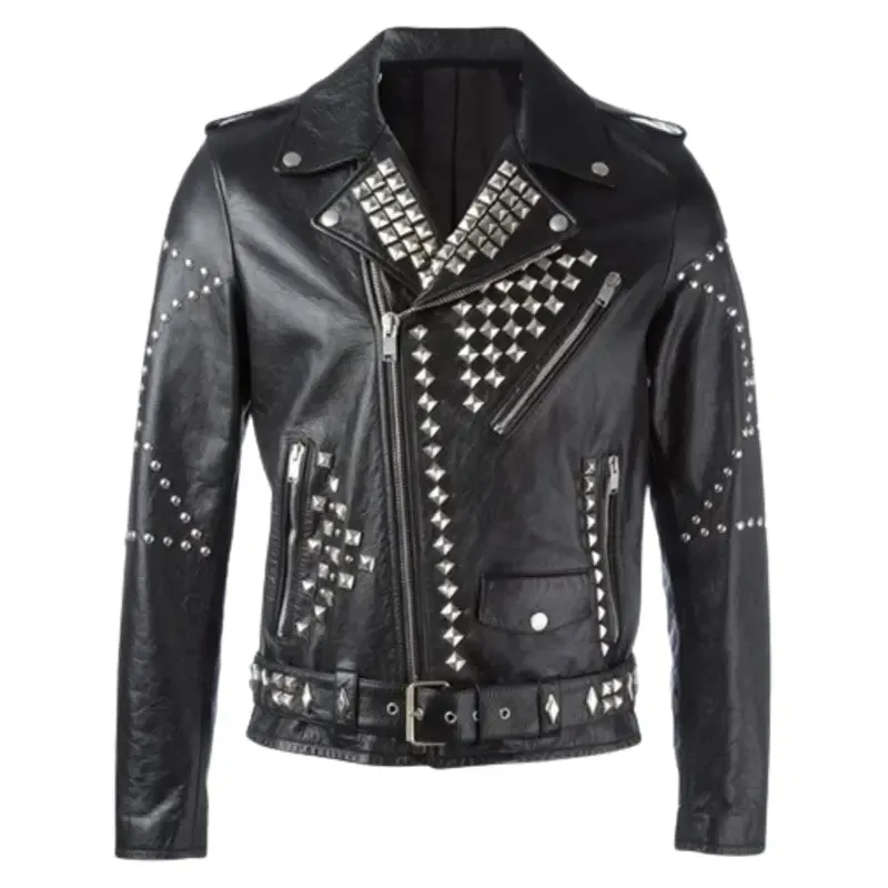 Studded Motorcycle Leather Jacket