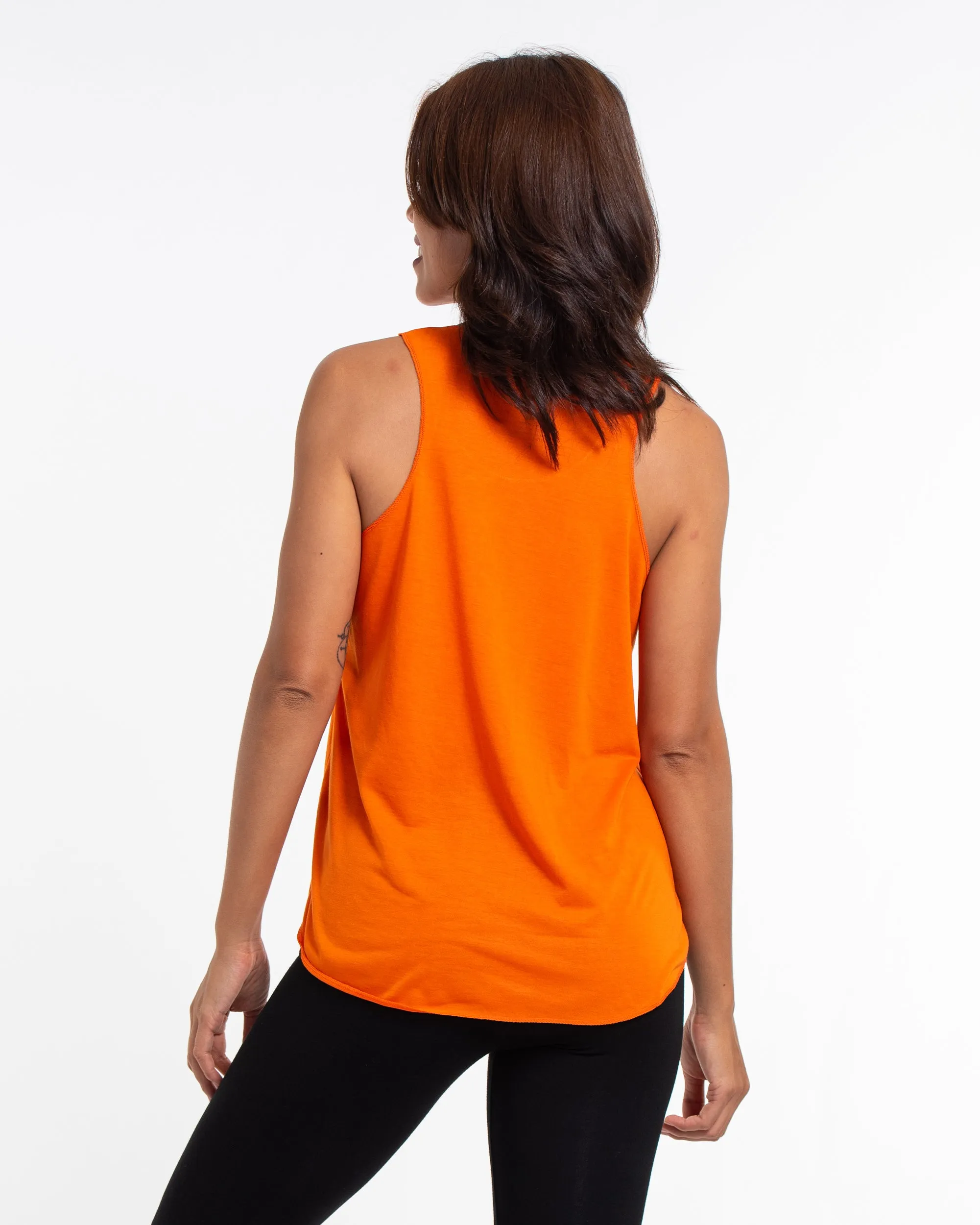 Super Soft Cotton Womens Dreamcatcher Tank Top in Orange