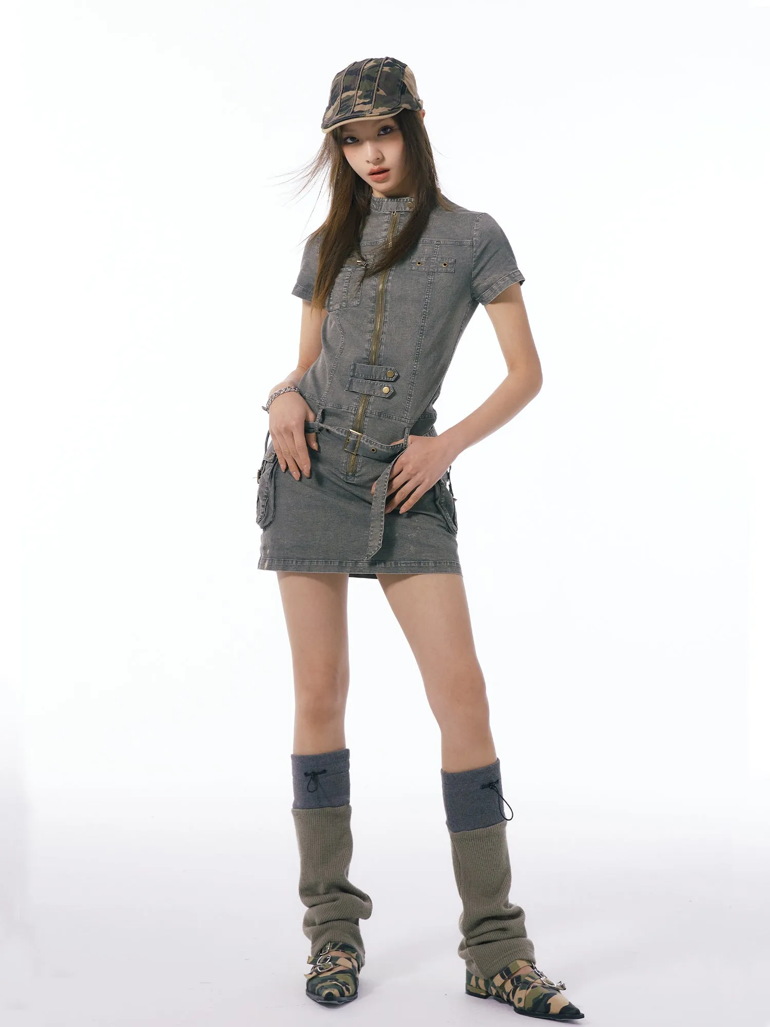 WESAME LAB RETRO CASUAL DENIM DRESS