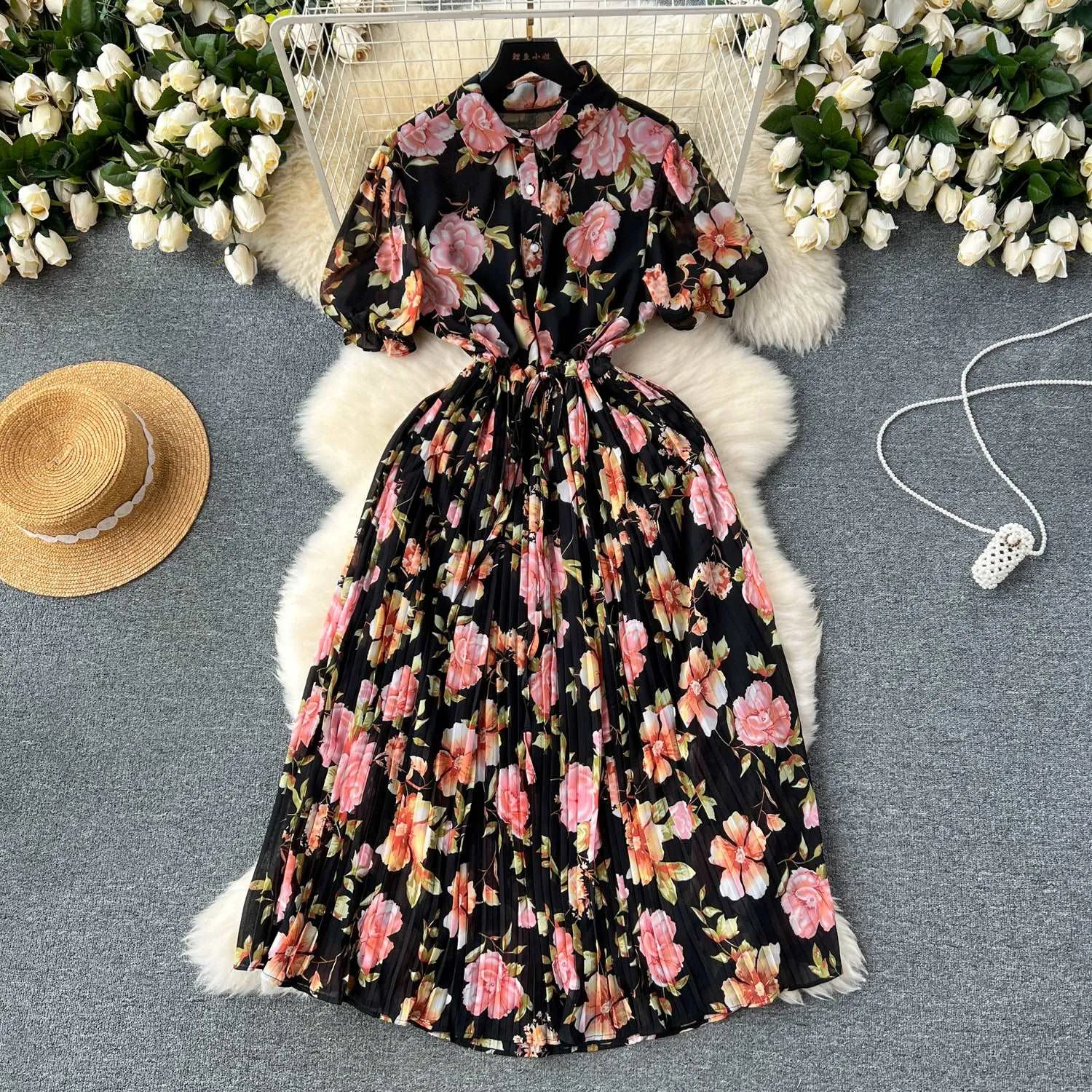 Women's Retro Vacation Style Dress